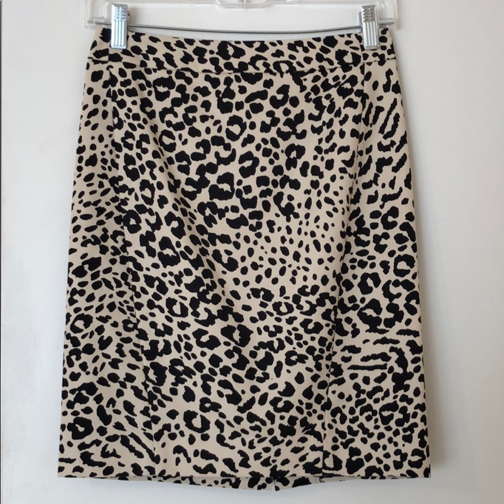 Loft 00P Cheetah Print Pencil Skirt
